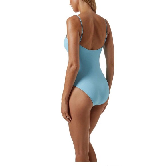 NWT Melissa Odabash Calabasas Celeste Ribbed Swim Suit Size 4 - Picture 3 of 9